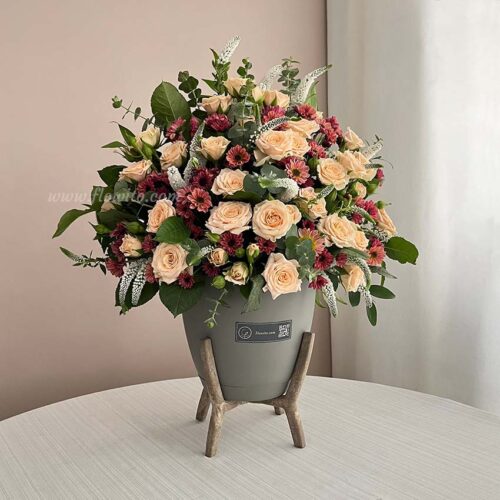 باکس گل طوسی پایه دار کد 273