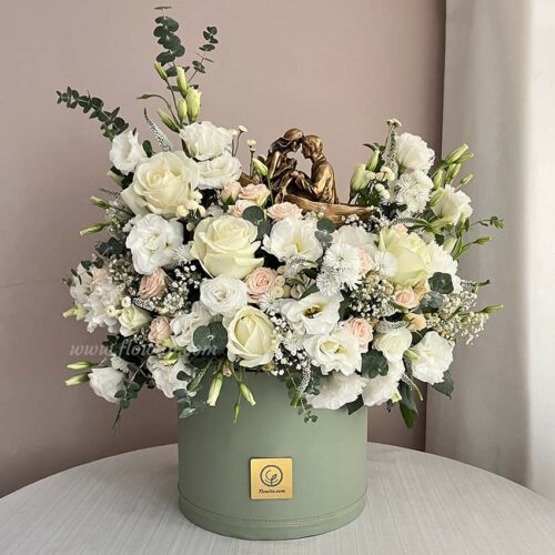 باکس گل و مجسمه قایق رومانتیک کد 394